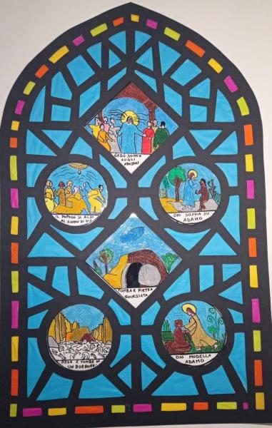 attività vetrate - catechismo quarta elementare