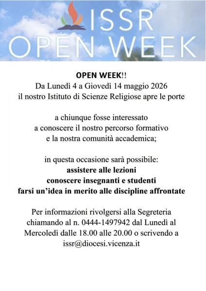 Proposta Istituto Scienze Religiose Vicenza