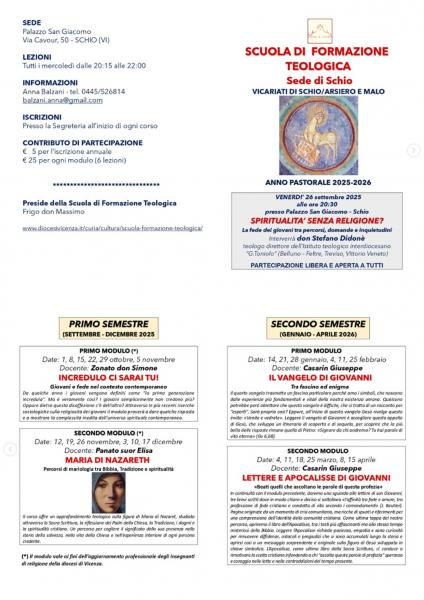 Scuola di Formazione Teologica - sede Schio