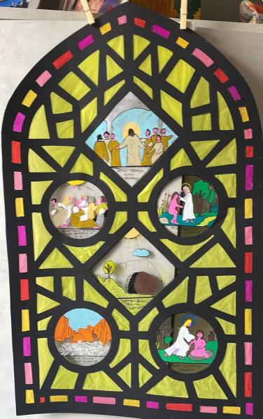 attività vetrate - catechismo quarta elementare