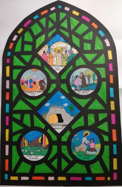 attività vetrate - catechismo quarta elementare